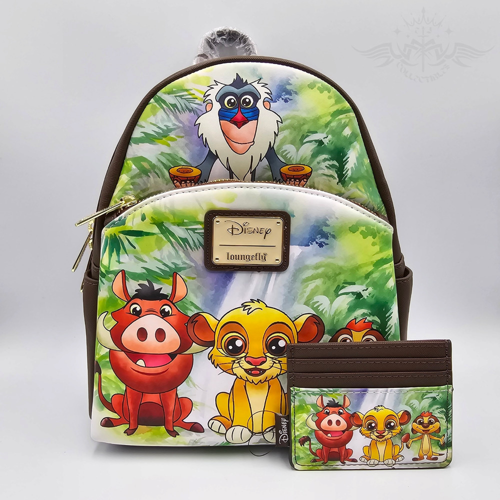 Loungefly Disney The Lion King Simba & Friends Chibi Mini Backpack & Wallet set
